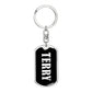 Terry v01w - Luxury Dog Tag Keychain