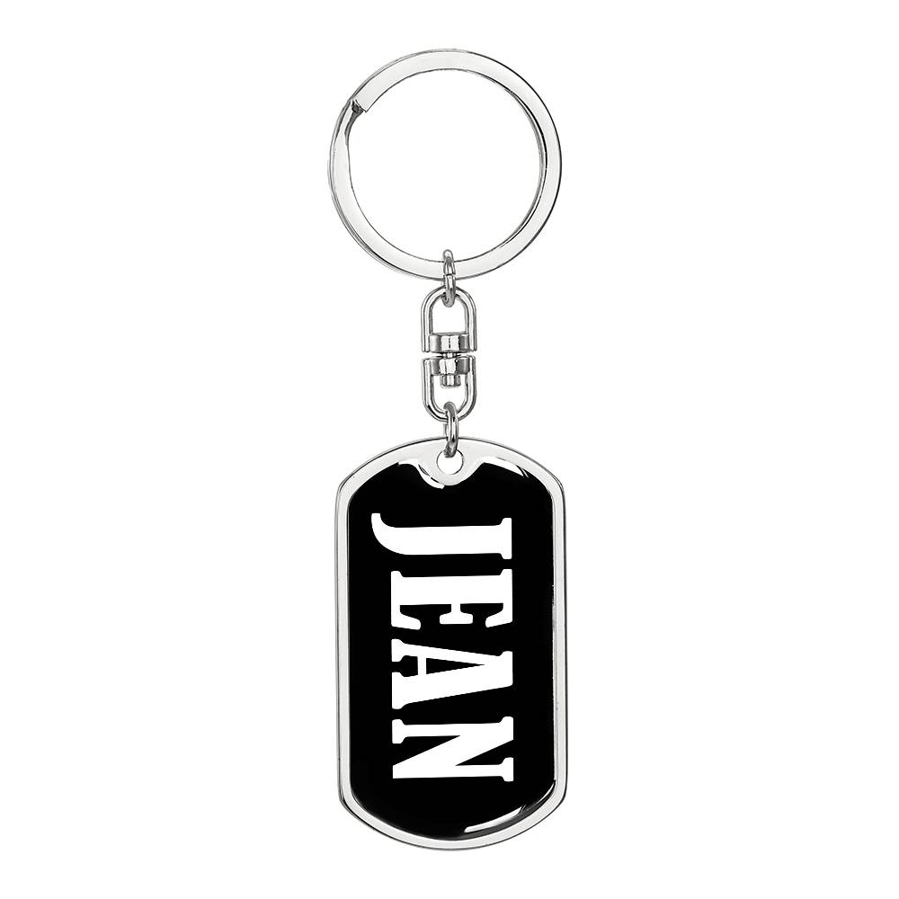 Jean v01w - Luxury Dog Tag Keychain