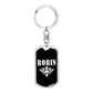 Robin v03a - Luxury Dog Tag Keychain