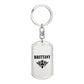 Brittany v01a - Luxury Dog Tag Keychain