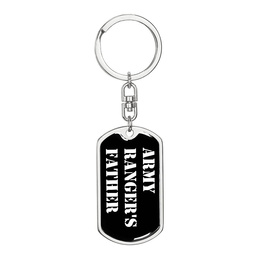Army Ranger's Father v3 - Luxury Dog Tag Keychain