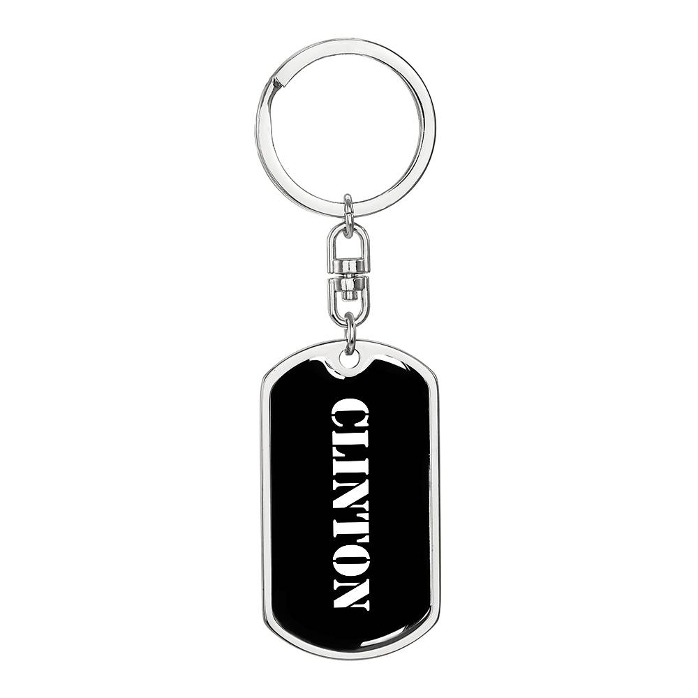 Clinton v2 - Luxury Dog Tag Keychain