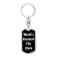 World's Greatest File Clerk v3 - Luxury Dog Tag Keychain