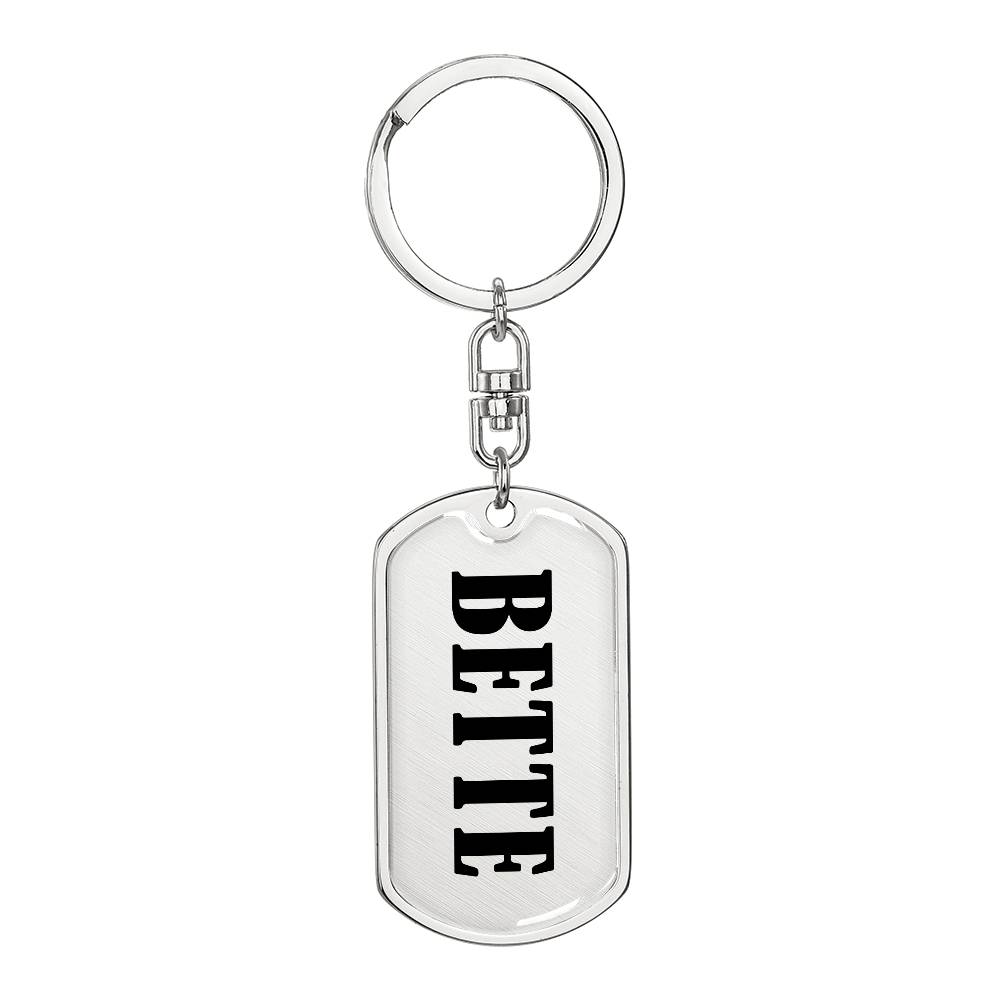 Bette v01 - Luxury Dog Tag Keychain