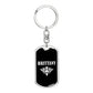 Brittany v03a - Luxury Dog Tag Keychain