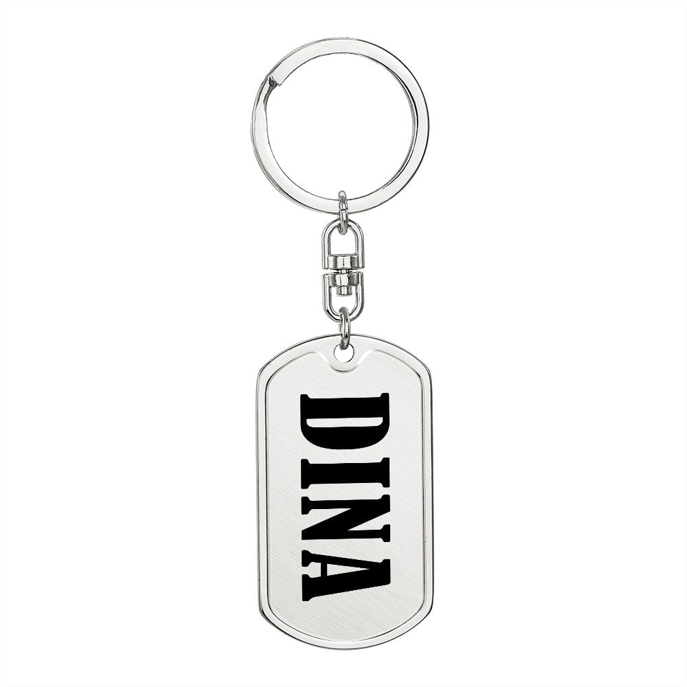 Dina v01 - Luxury Dog Tag Keychain