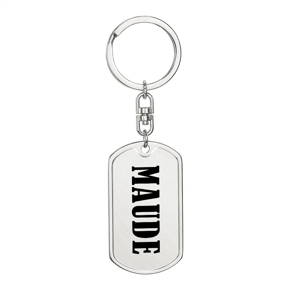 Maude v01 - Luxury Dog Tag Keychain