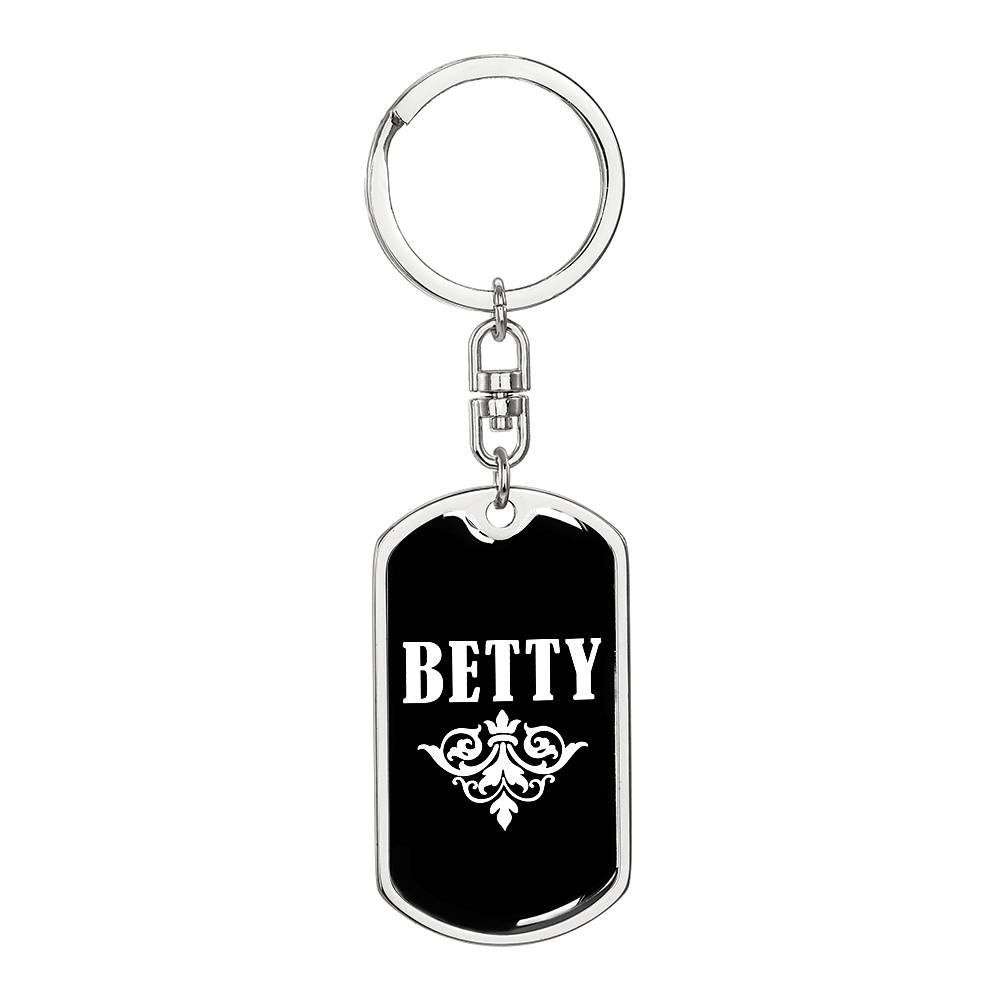 Betty v03a - Luxury Dog Tag Keychain