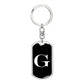 Initial G v3a - Luxury Dog Tag Keychain