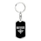 Bessie v03a - Luxury Dog Tag Keychain