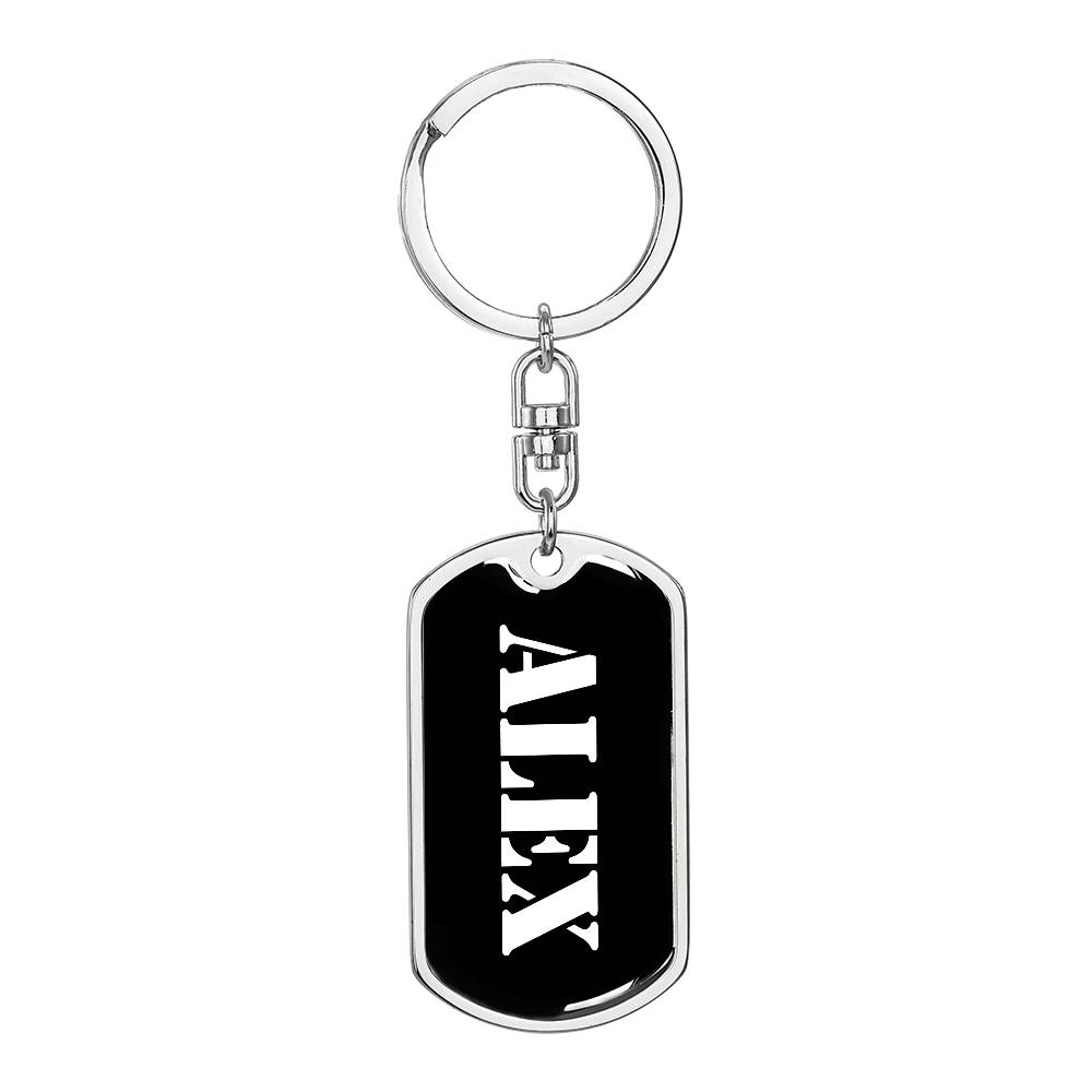 Alex v2 - Luxury Dog Tag Keychain