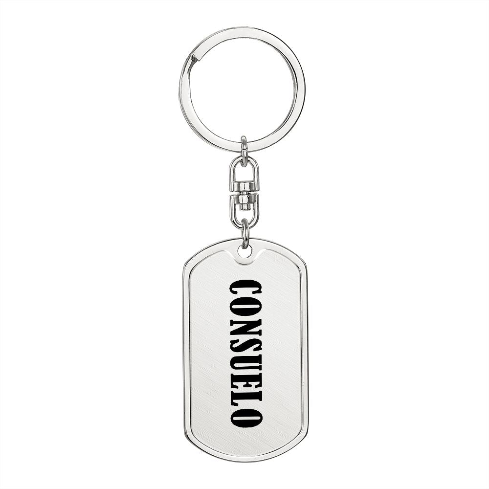 Consuelo v01 - Luxury Dog Tag Keychain