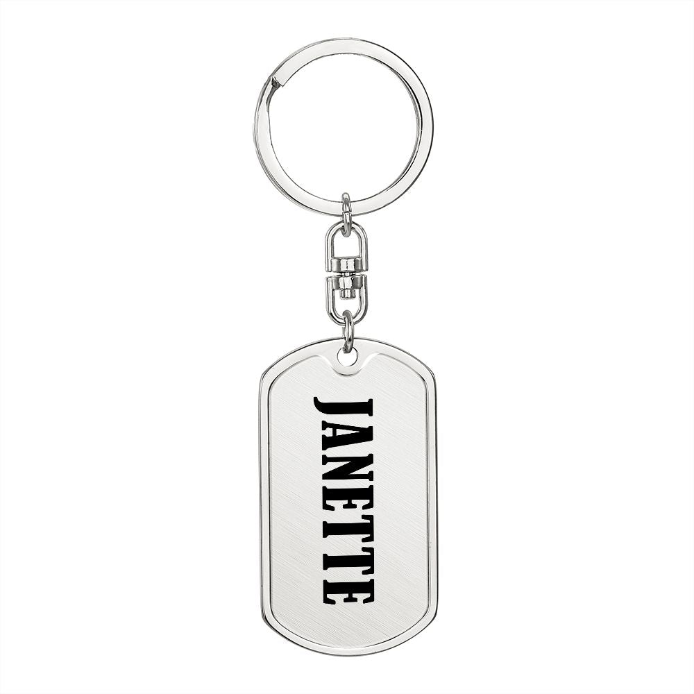 Janette v01 - Luxury Dog Tag Keychain