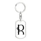 Initial R v001-14 - Luxury Dog Tag Keychain