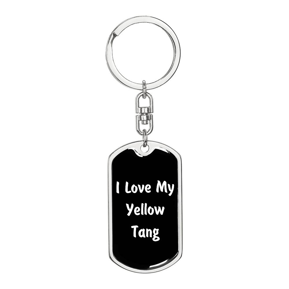 Love My Yellow Tang v3 - Luxury Dog Tag Keychain