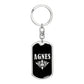 Agnes v02a - Luxury Dog Tag Keychain