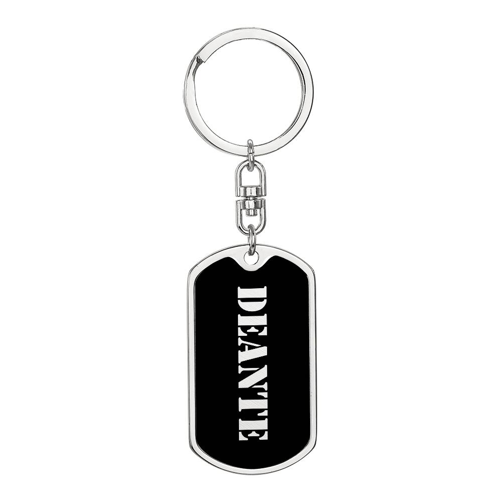 Deante v2 - Luxury Dog Tag Keychain