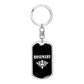 Rosemary v03a - Luxury Dog Tag Keychain