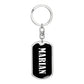 Marian v01w - Luxury Dog Tag Keychain