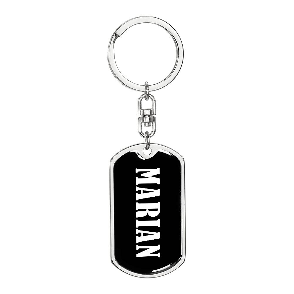 Marian v01w - Luxury Dog Tag Keychain