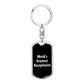 World's Greatest Receptionist v3 - Luxury Dog Tag Keychain