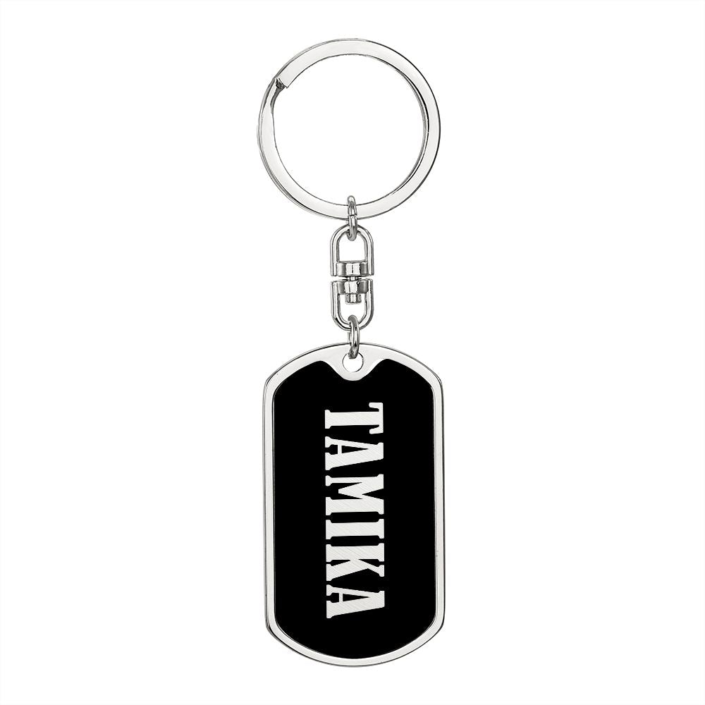 Tamika v02 - Luxury Dog Tag Keychain