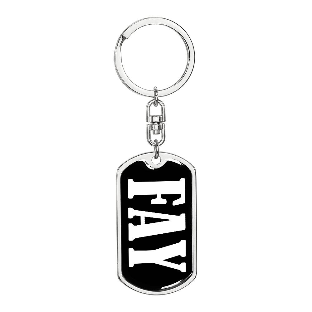 Fay v03 - Luxury Dog Tag Keychain