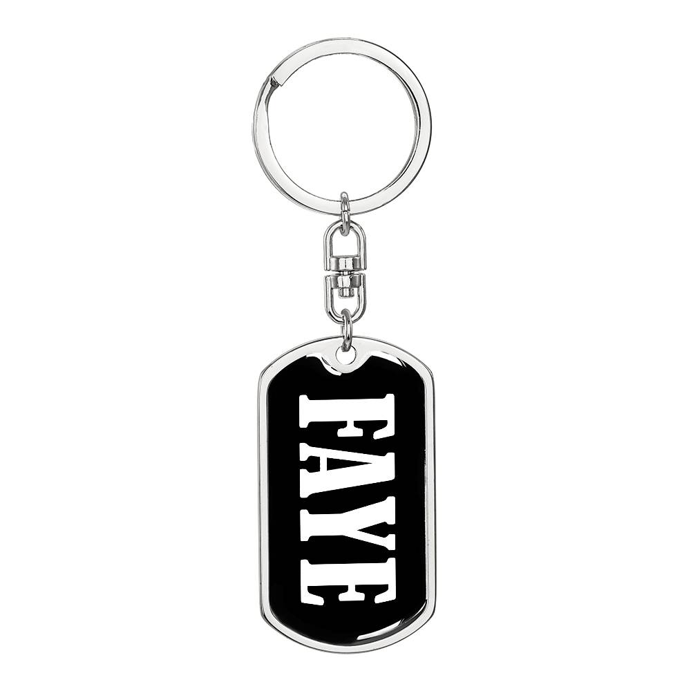 Faye v01w - Luxury Dog Tag Keychain