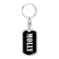 Molly v01w - Luxury Dog Tag Keychain