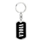 Viola v01w - Luxury Dog Tag Keychain