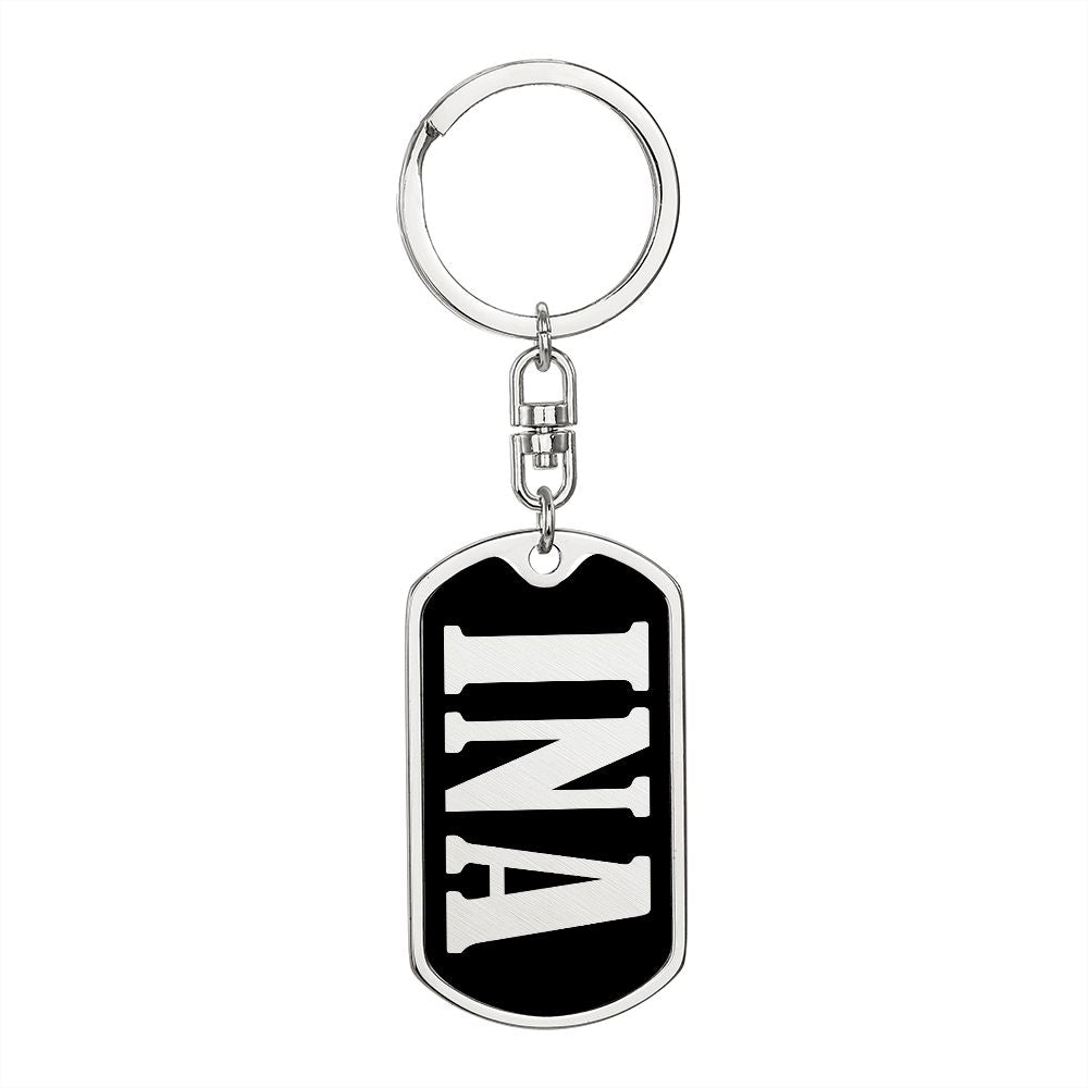 Ina v02 - Luxury Dog Tag Keychain