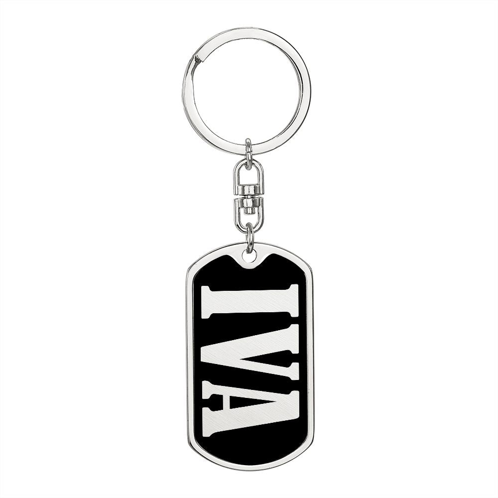 Iva v02 - Luxury Dog Tag Keychain