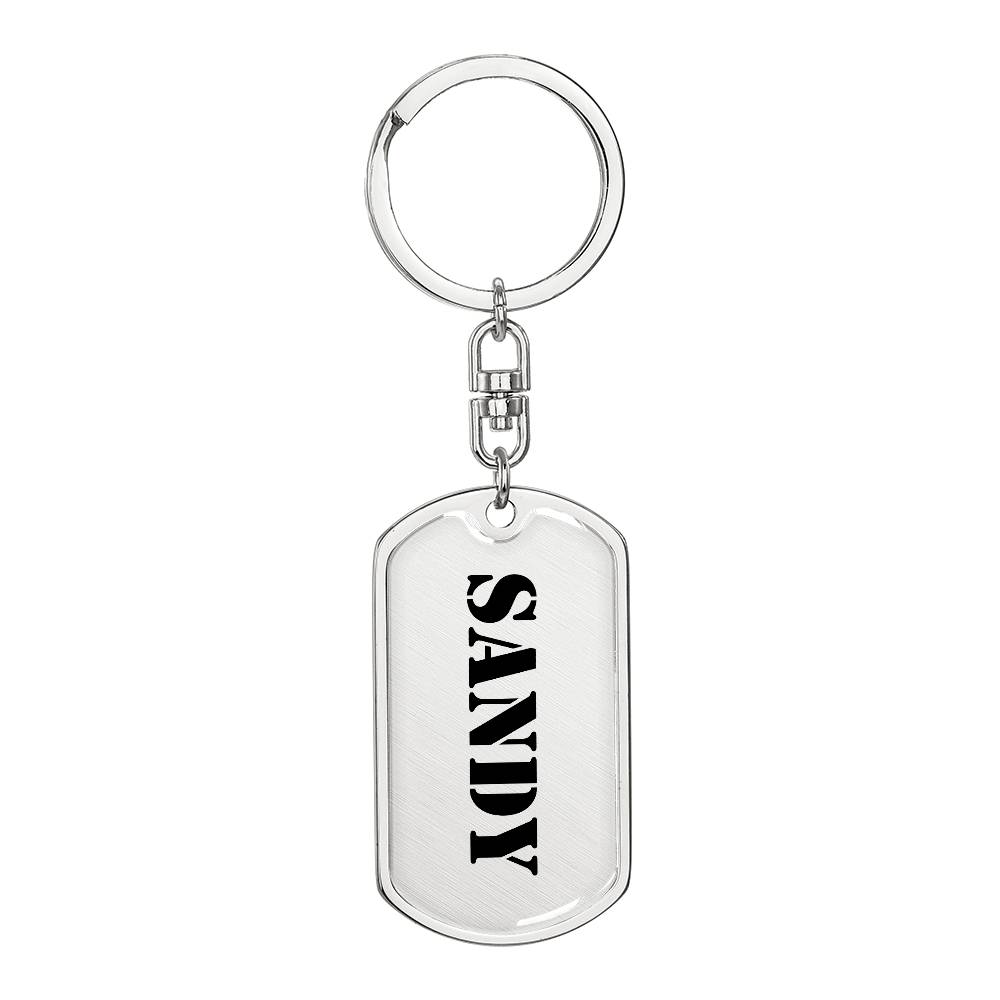 Sandy - Luxury Dog Tag Keychain