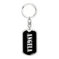 Angela v01w - Luxury Dog Tag Keychain