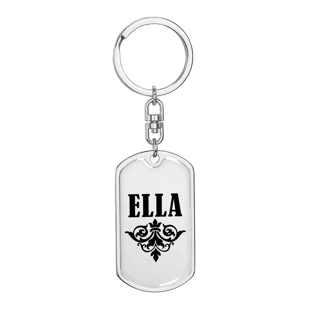 Ella v01a - Luxury Dog Tag Keychain
