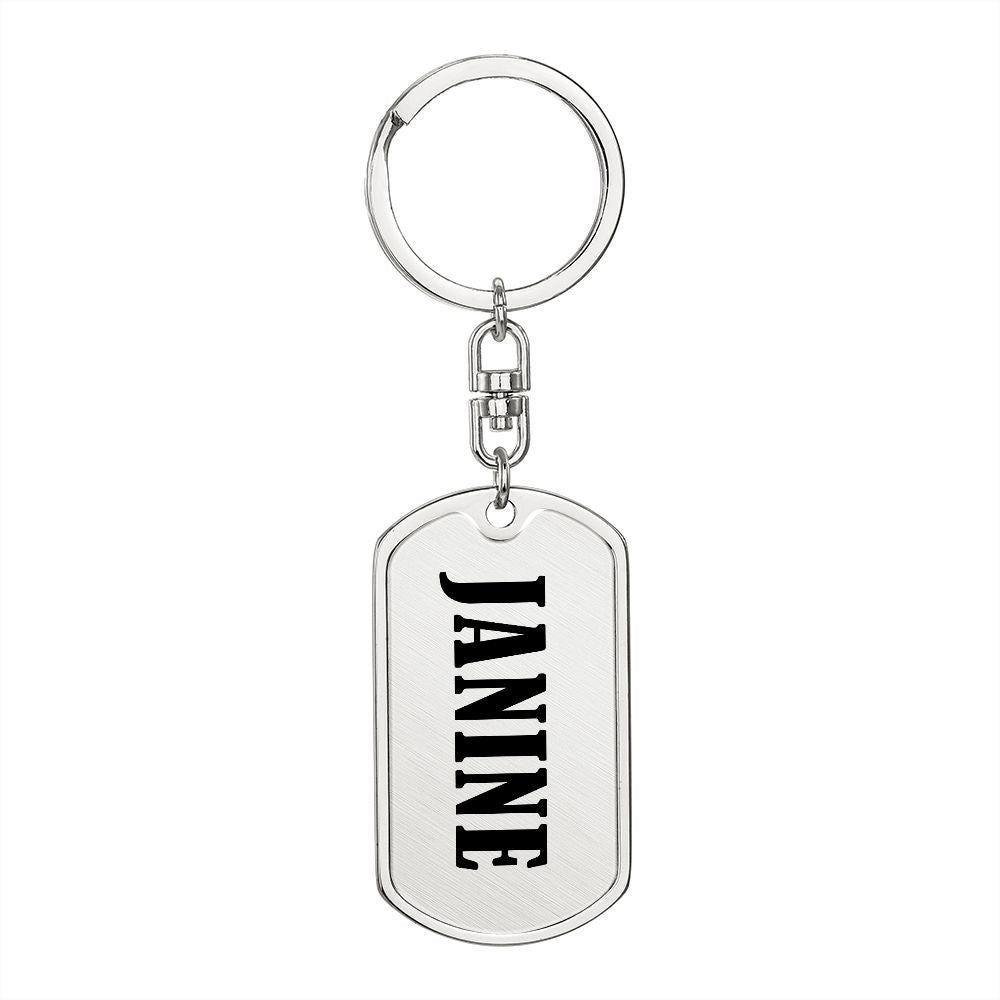 Janine v01 - Luxury Dog Tag Keychain