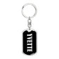 Yvette v01w - Luxury Dog Tag Keychain
