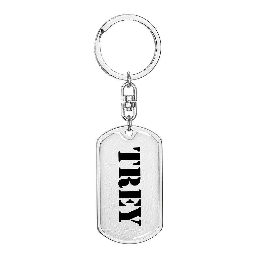 Trey - Luxury Dog Tag Keychain