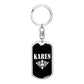 Karen v03a - Luxury Dog Tag Keychain