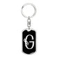 Initial G v001-13 - Luxury Dog Tag Keychain