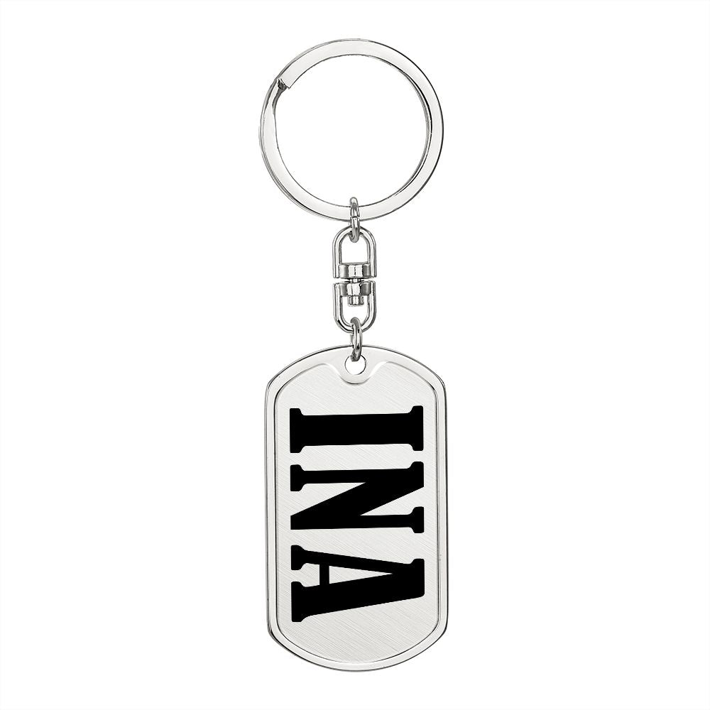 Ina v01 - Luxury Dog Tag Keychain