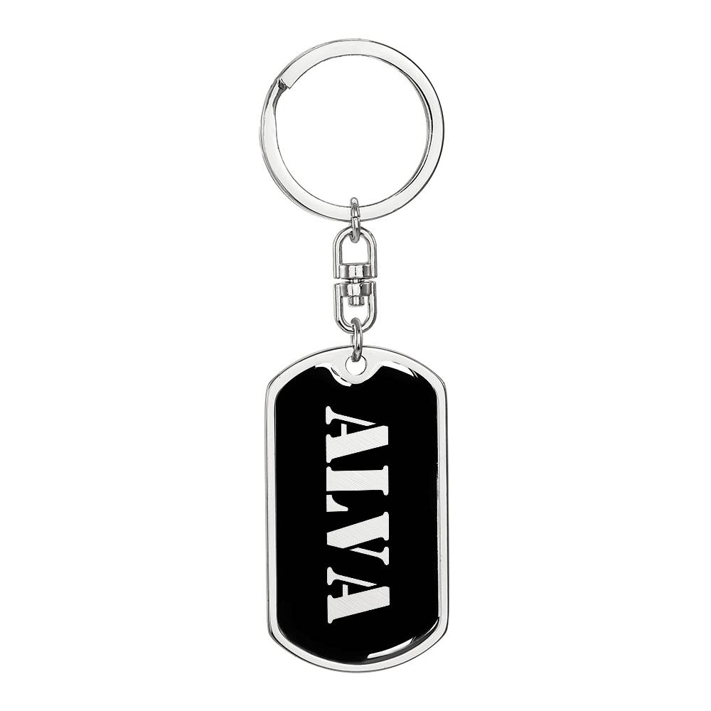 Alva v2 - Luxury Dog Tag Keychain