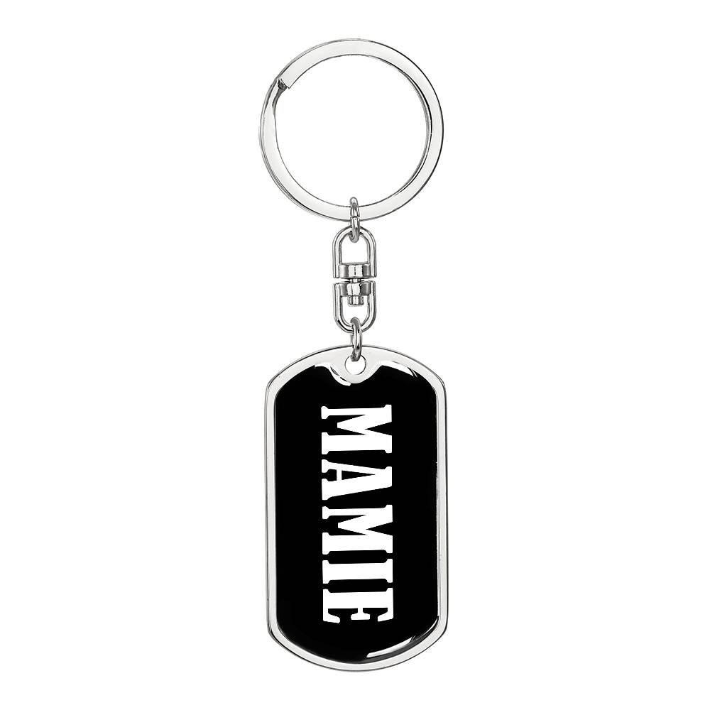 Mamie v01w - Luxury Dog Tag Keychain