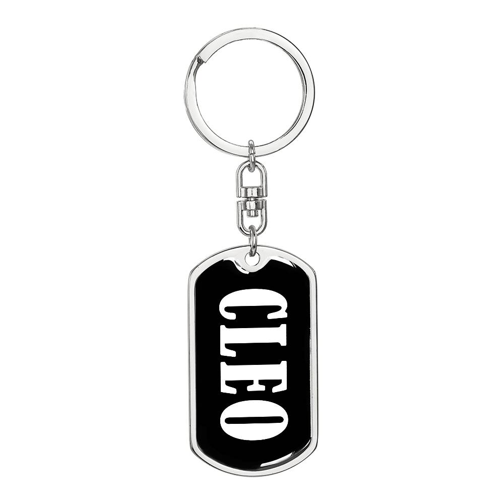 Cleo v03 - Luxury Dog Tag Keychain