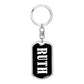 Ruth v01w - Luxury Dog Tag Keychain