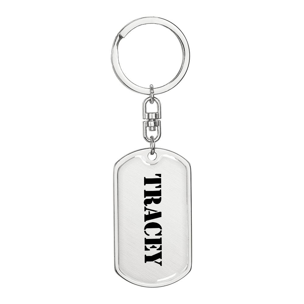 Tracey - Luxury Dog Tag Keychain