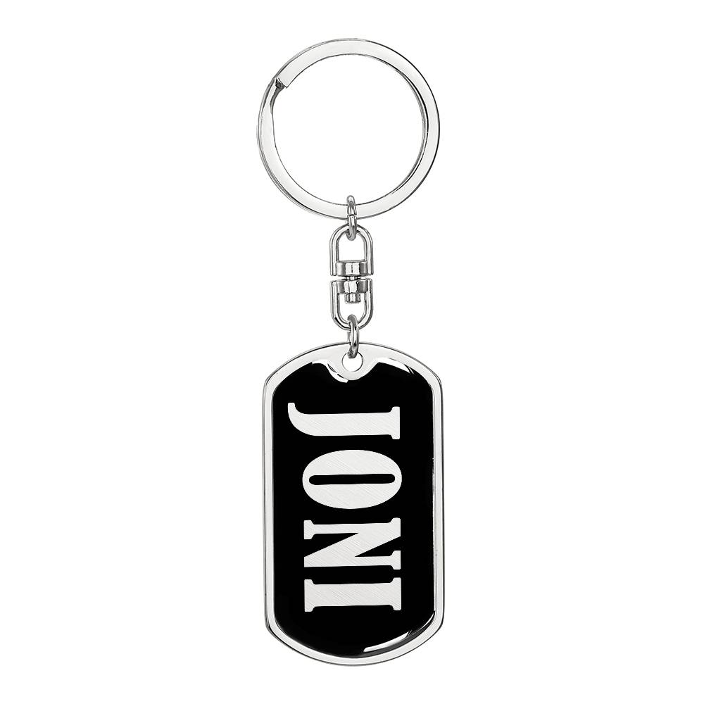 Joni v02 - Luxury Dog Tag Keychain