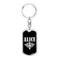 Alice v03a - Luxury Dog Tag Keychain
