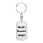 World's Greatest Lawyer - Luxury Dog Tag Keychain