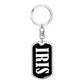 Iris v01w - Luxury Dog Tag Keychain